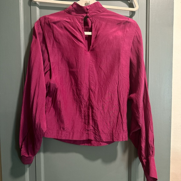 H&M Purple/Pink Long Sleeve Blouse Size 2 - Picture 2 of 2